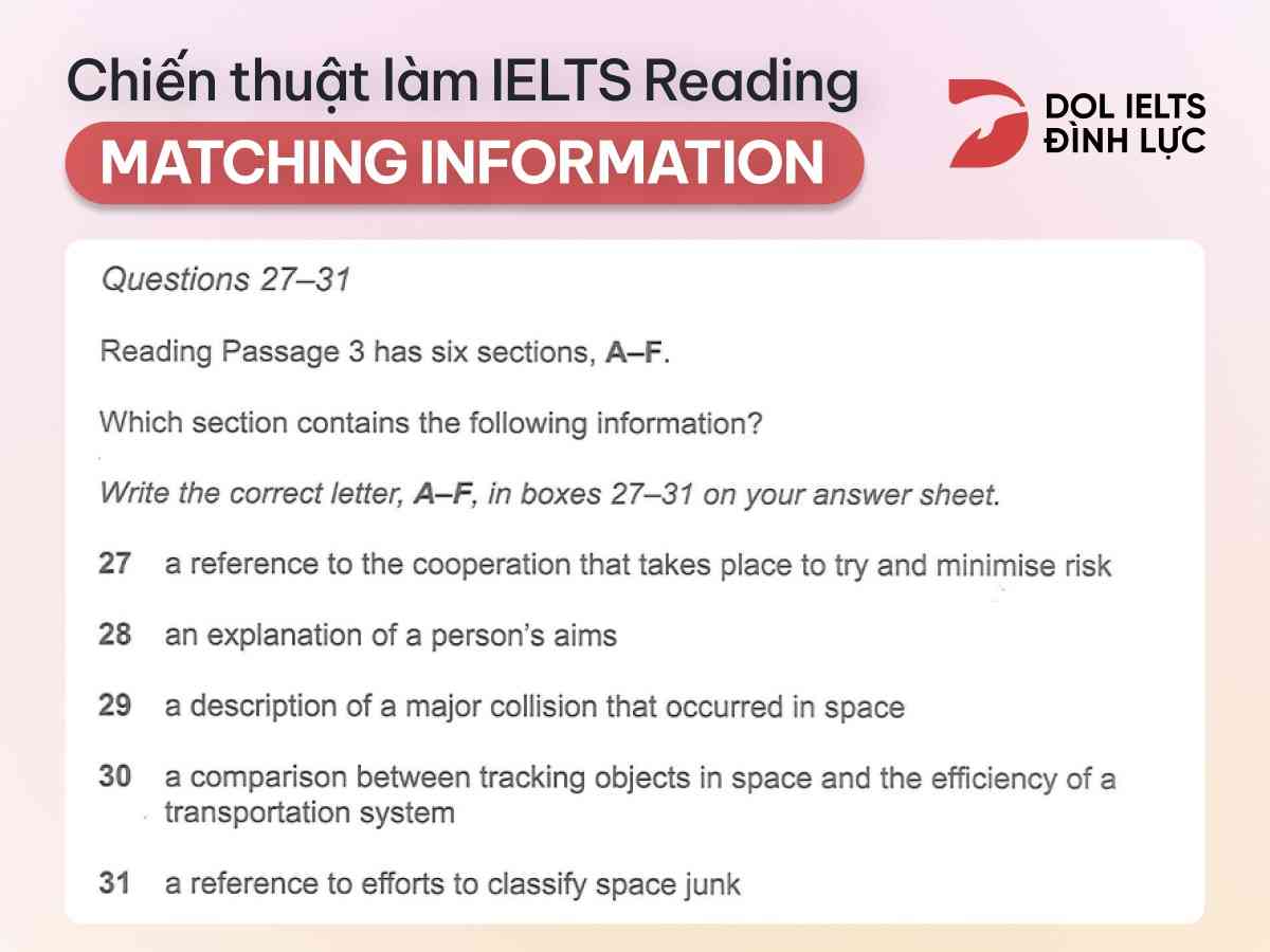 reading matching information