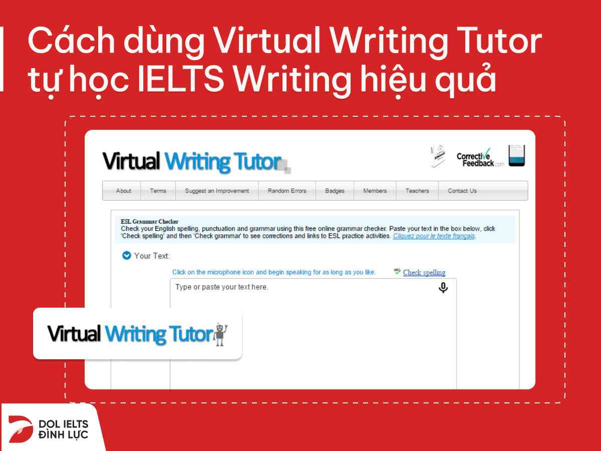 cách dùng Virtual Writing Tutor học IELTS Writing