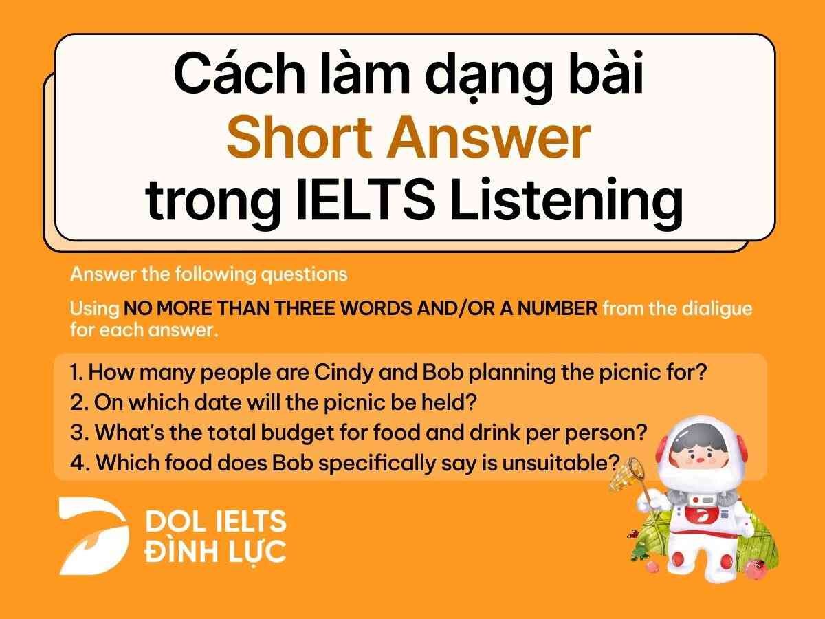 short answer ielts listening