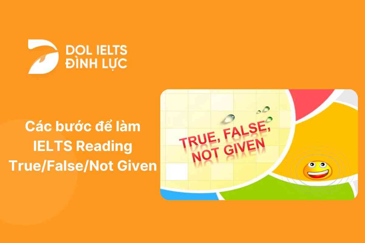 Các bước làm bài IELTS Reading dạng True/False/Not Given